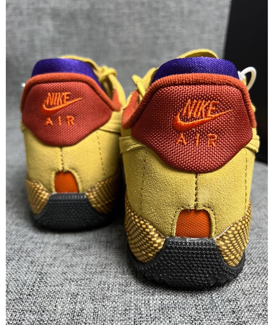 NIKE Горчичные замшевые низкие кроссовки / кеды, фото 7