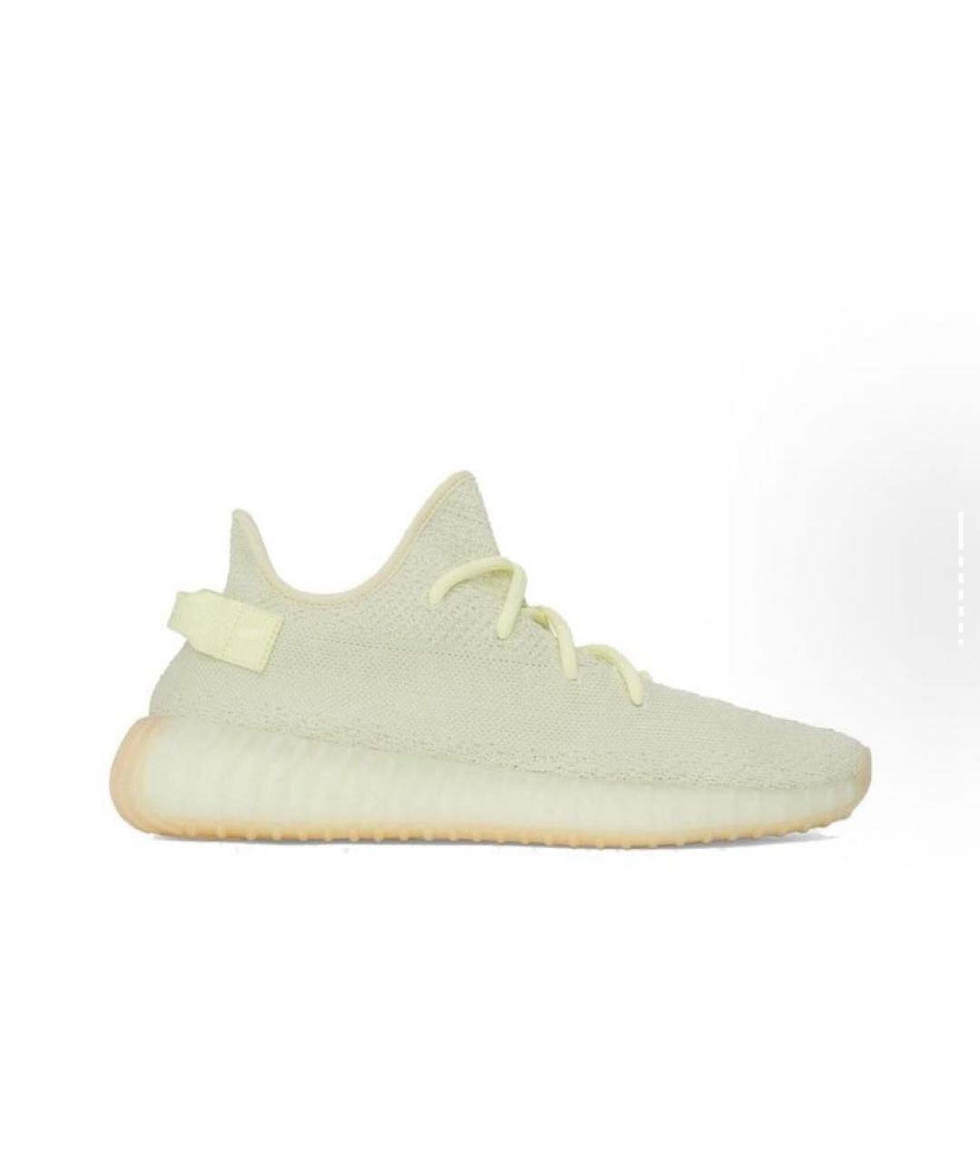 ADIDAS YEEZY Бежевые текстильные низкие кроссовки / кеды, фото 6
