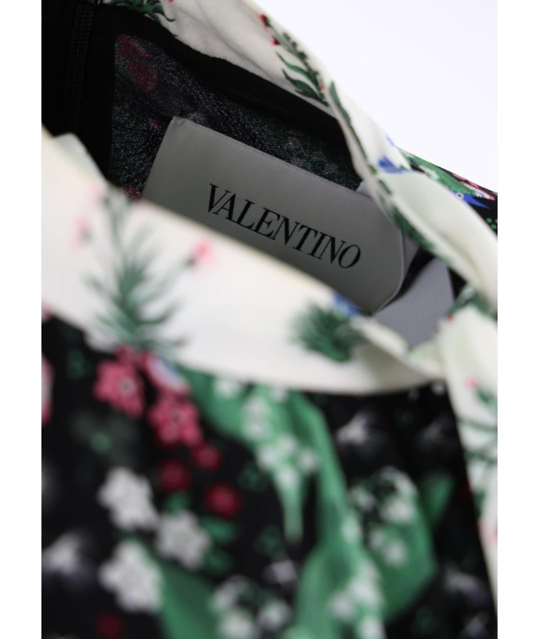 VALENTINO Черное шелковое повседневное платье, фото 5