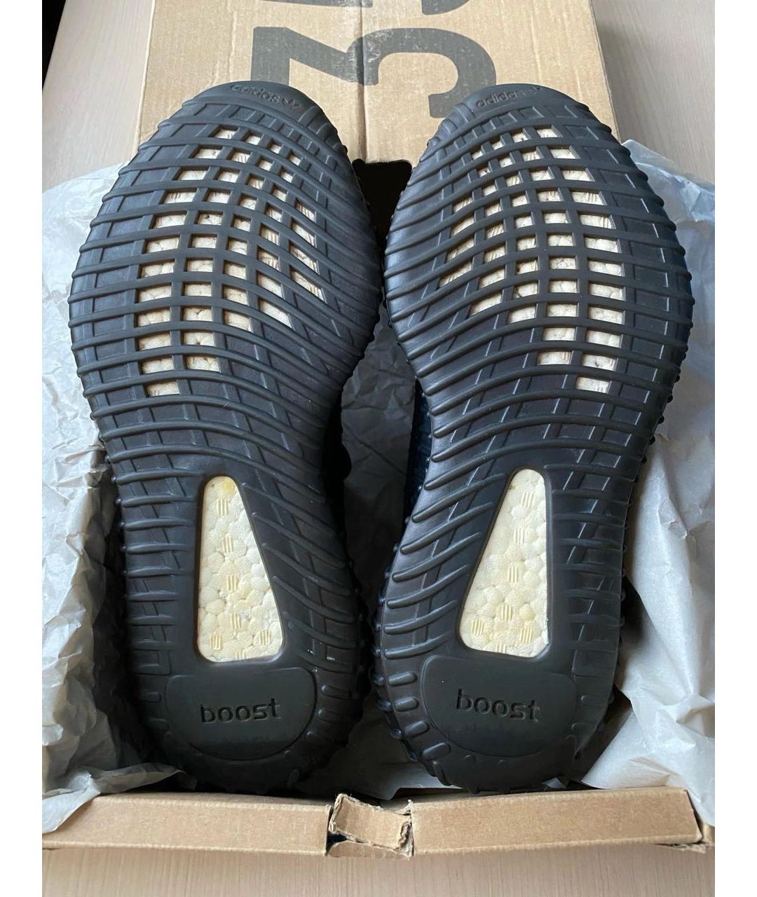 ADIDAS YEEZY Черные текстильные низкие кроссовки / кеды, фото 5