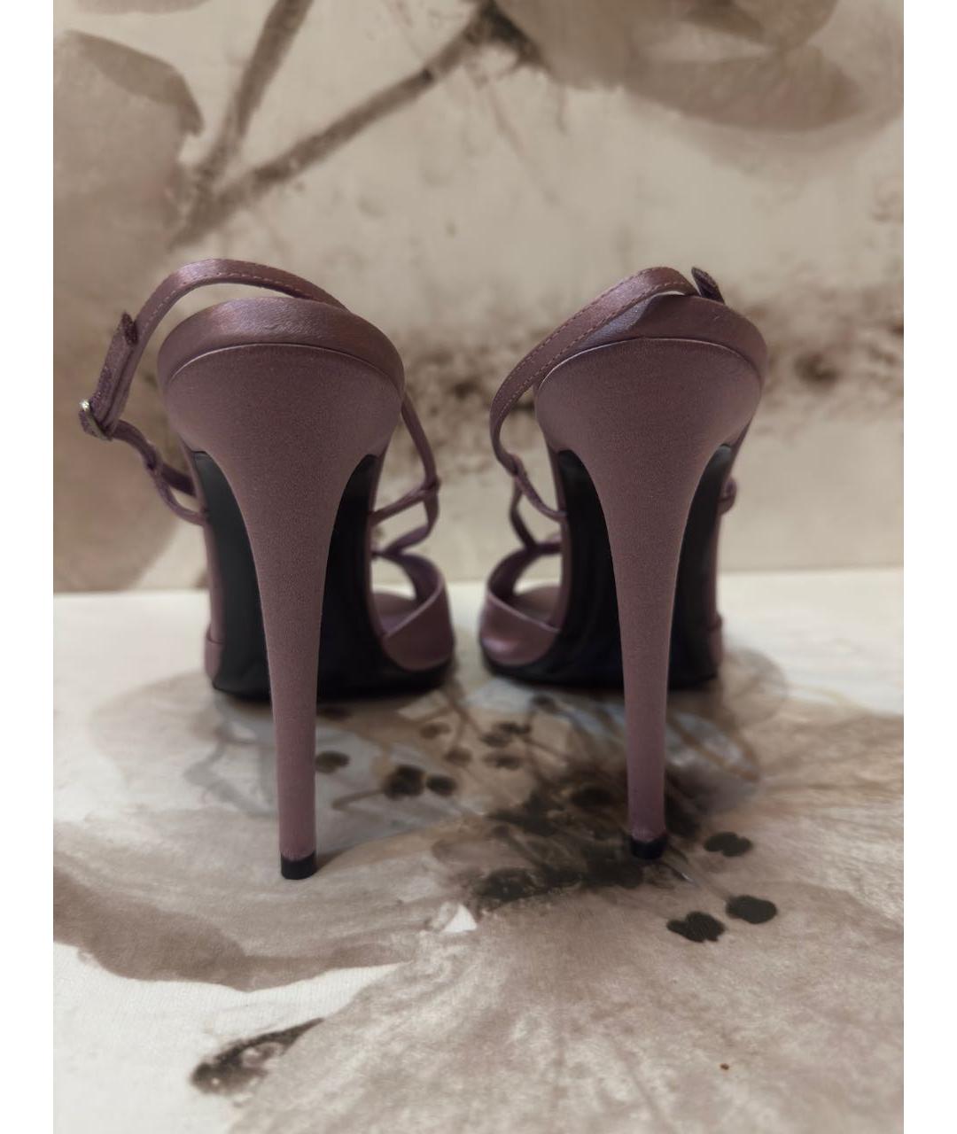 NINA RICCI Фиолетовые текстильные босоножки, фото 5