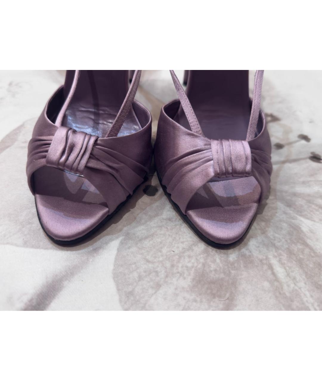 NINA RICCI Фиолетовые текстильные босоножки, фото 4