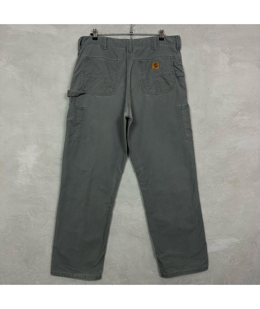 CARHARTT Серые хлопковые повседневные брюки, фото 2