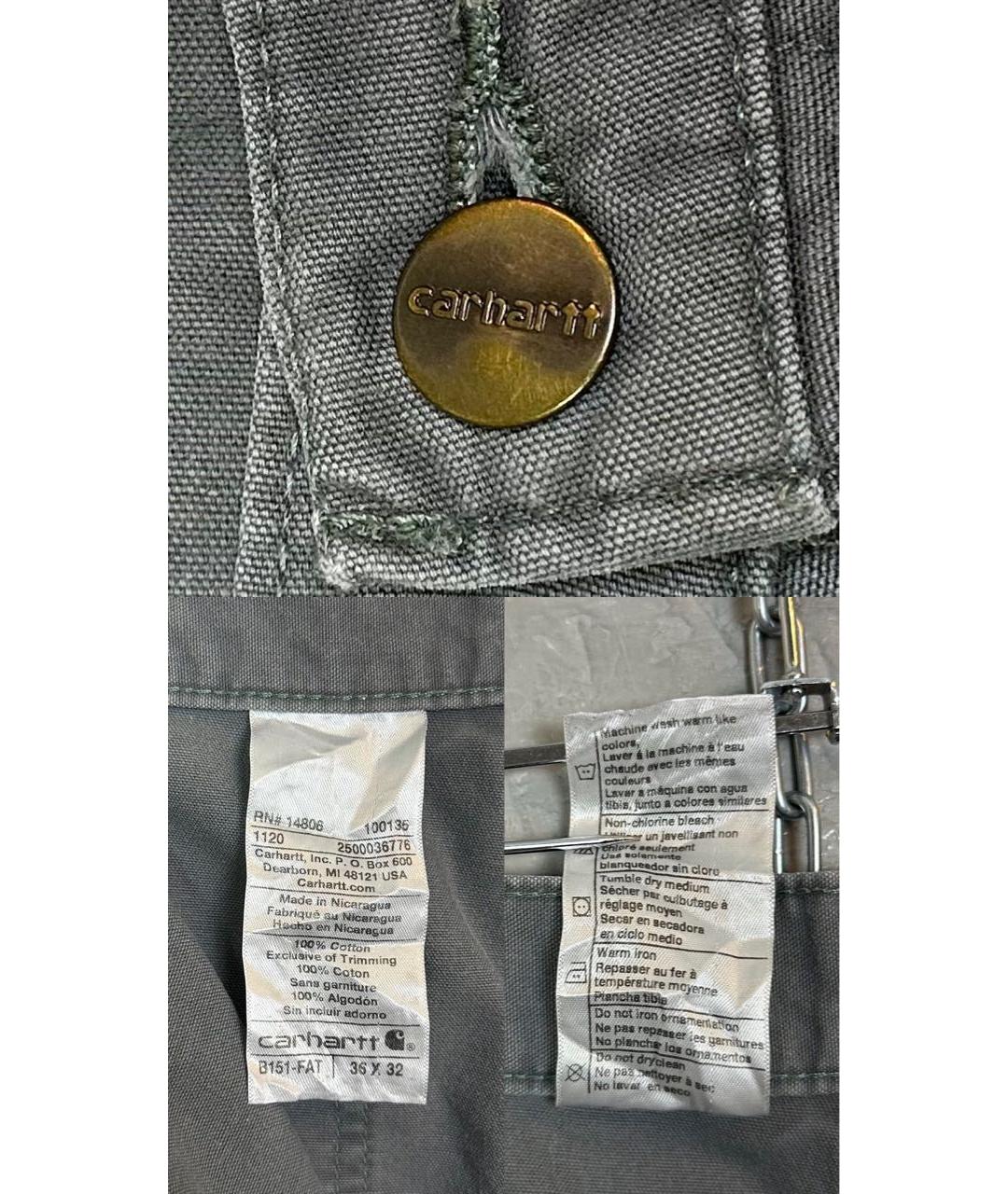 CARHARTT Серые хлопковые повседневные брюки, фото 7