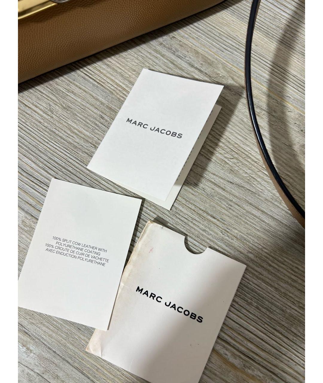 MARC JACOBS Коричневая кожаная сумка с короткими ручками, фото 6