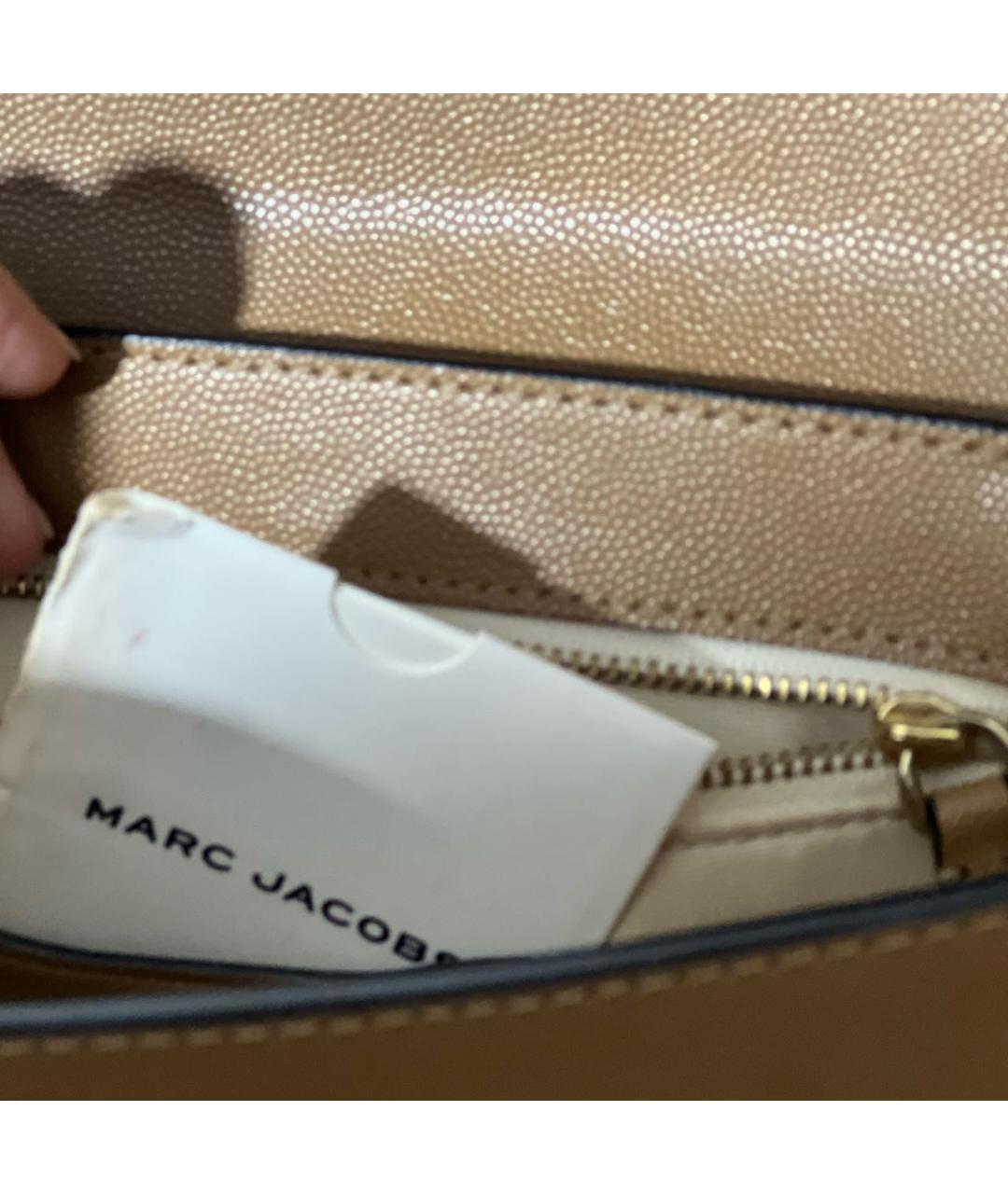 MARC JACOBS Коричневая кожаная сумка с короткими ручками, фото 4