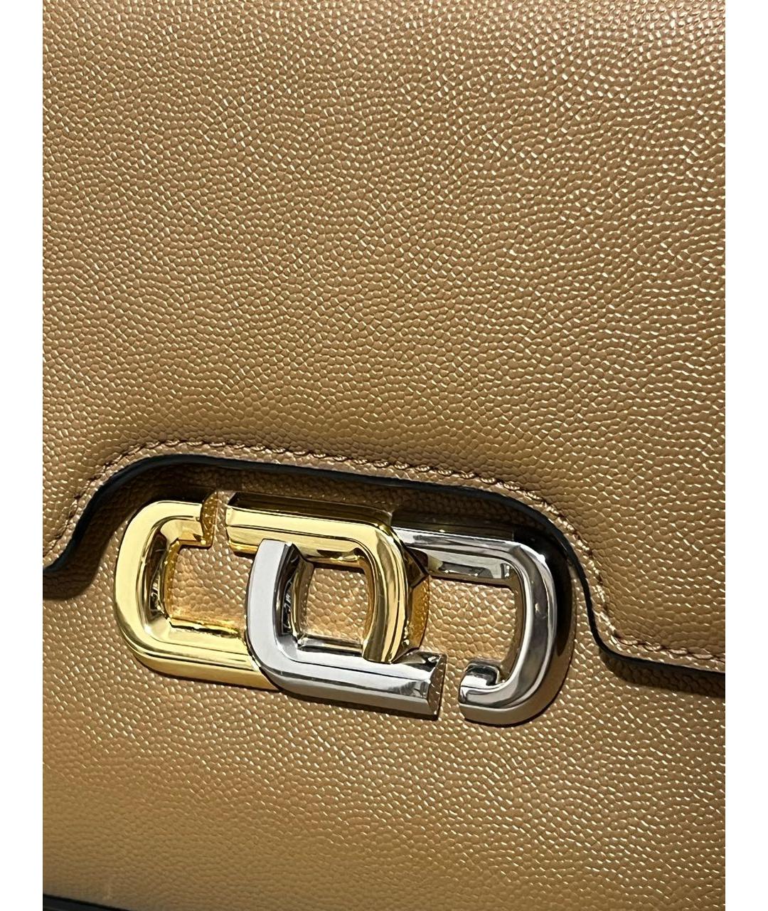 MARC JACOBS Коричневая кожаная сумка с короткими ручками, фото 3