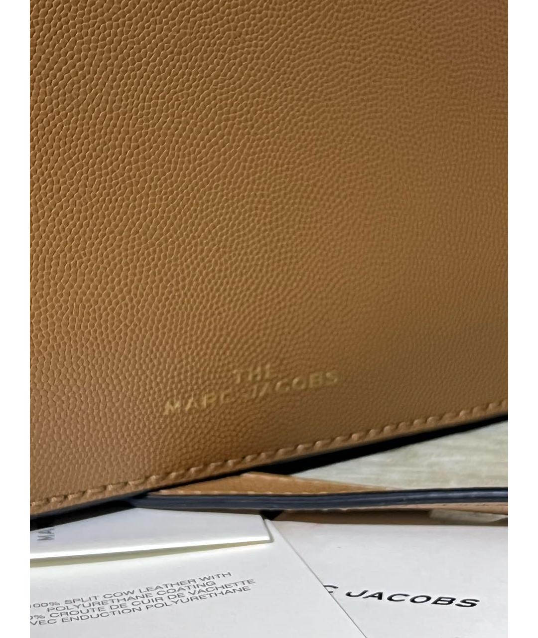 MARC JACOBS Коричневая кожаная сумка с короткими ручками, фото 7