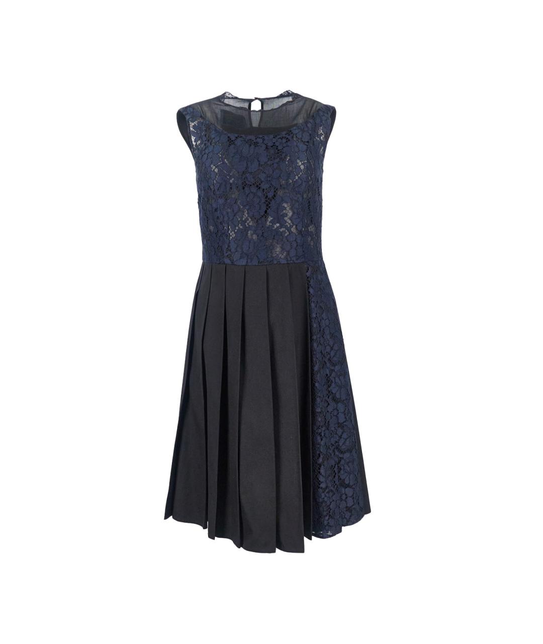 PRADA Черное хлопковое коктейльное платье, фото 1
