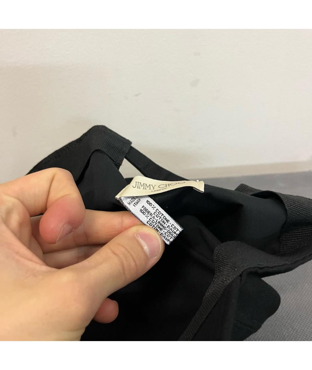 JIMMY CHOO Черная хлопковая кепка, фото 5