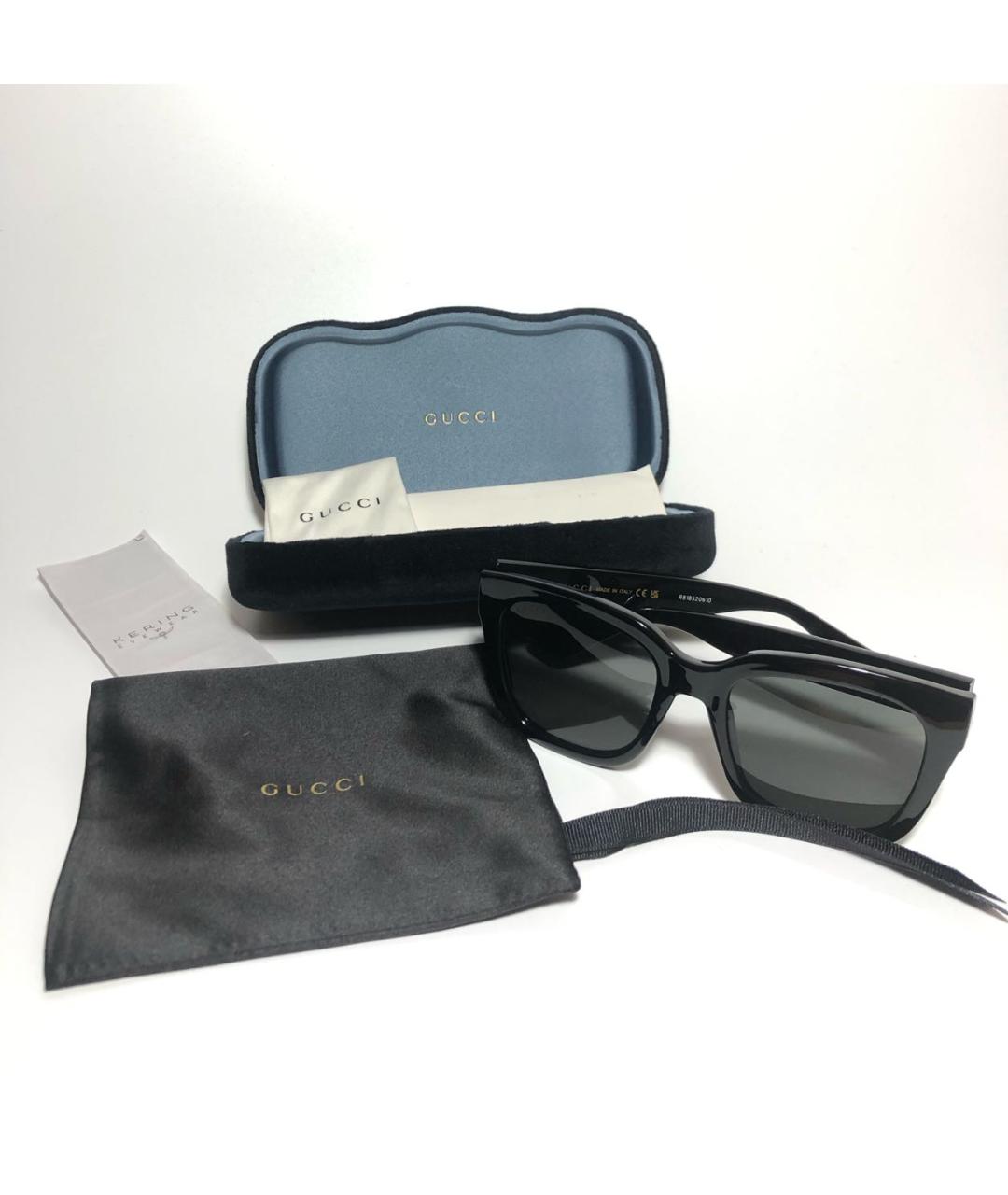 GUCCI Черные пластиковые солнцезащитные очки, фото 5