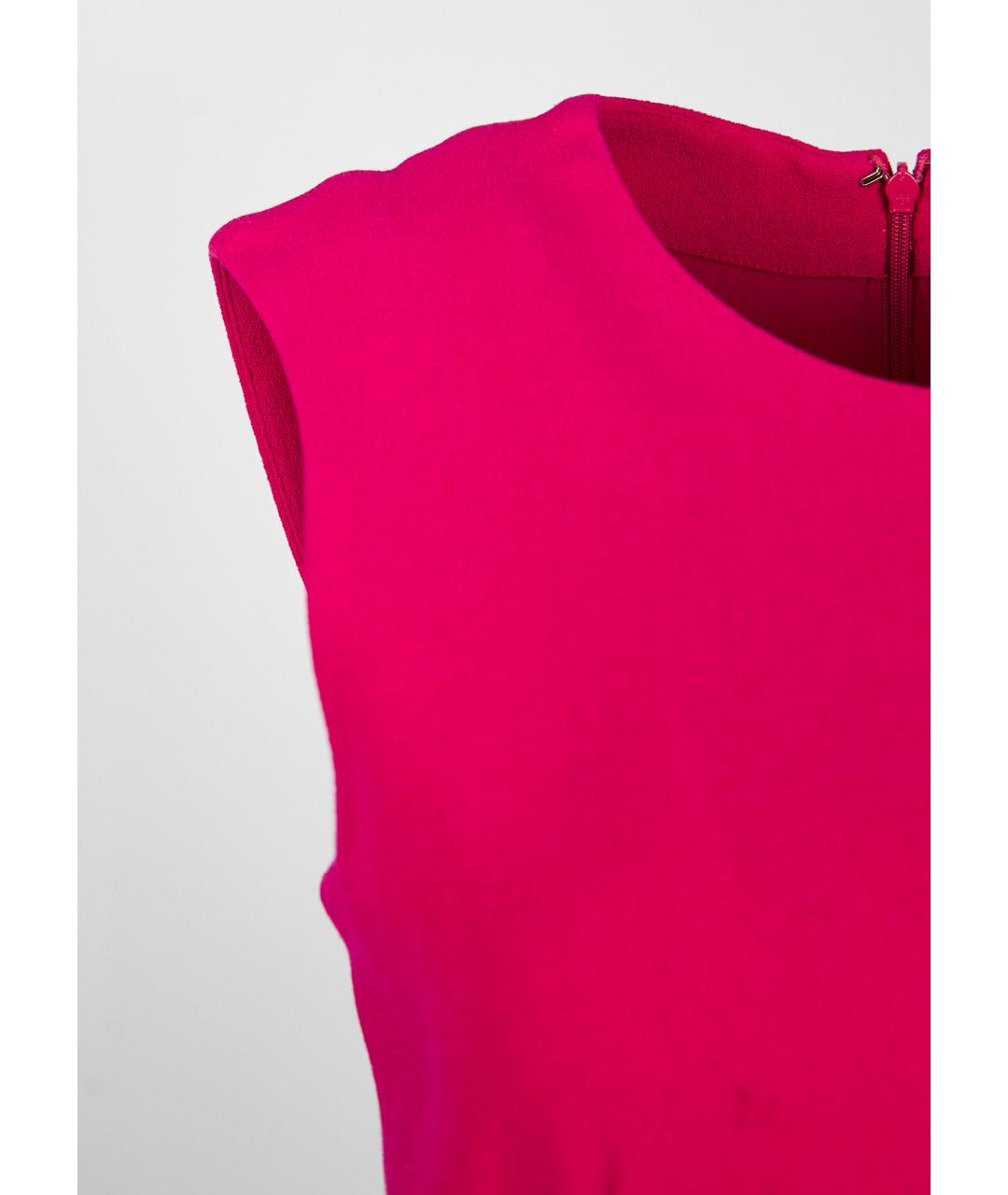 ALEXANDER MCQUEEN Фуксия ацетатный сарафан, фото 2