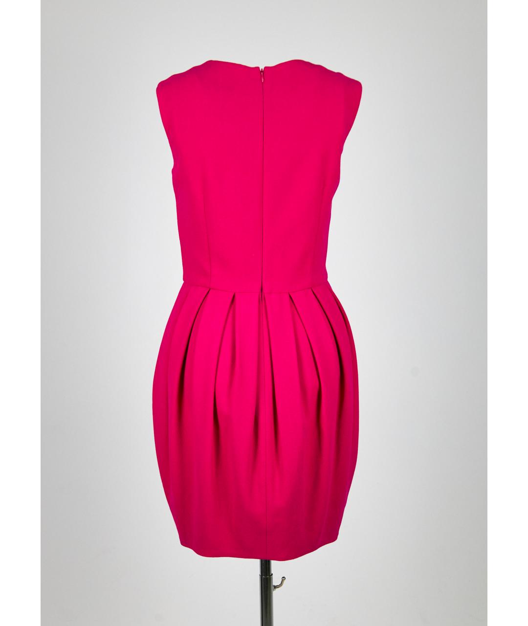 ALEXANDER MCQUEEN Фуксия ацетатный сарафан, фото 4