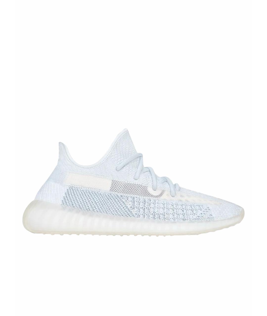 ADIDAS YEEZY Голубые текстильные низкие кроссовки / кеды, фото 1