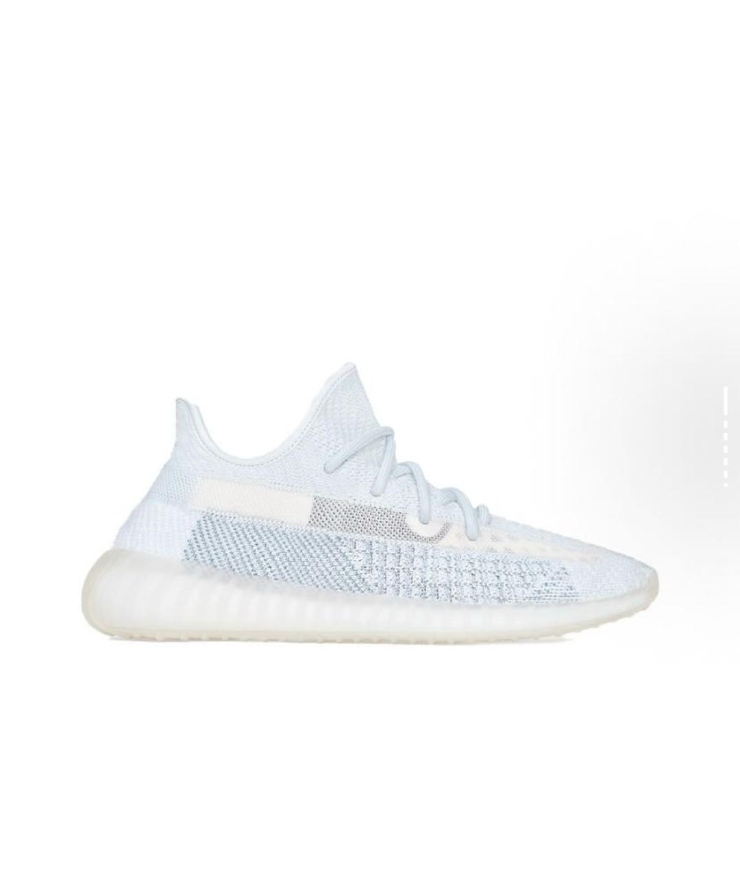 ADIDAS YEEZY Голубые текстильные низкие кроссовки / кеды, фото 6
