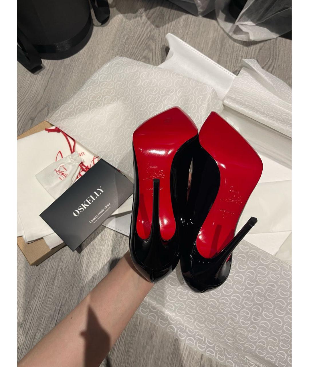 CHRISTIAN LOUBOUTIN Черные туфли из лакированной кожи, фото 3