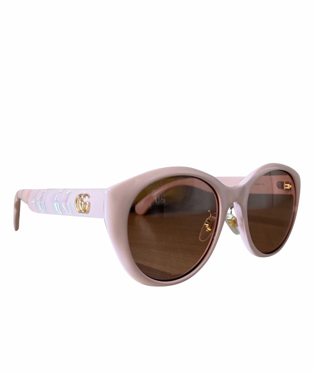 GUCCI Розовые пластиковые солнцезащитные очки, фото 1