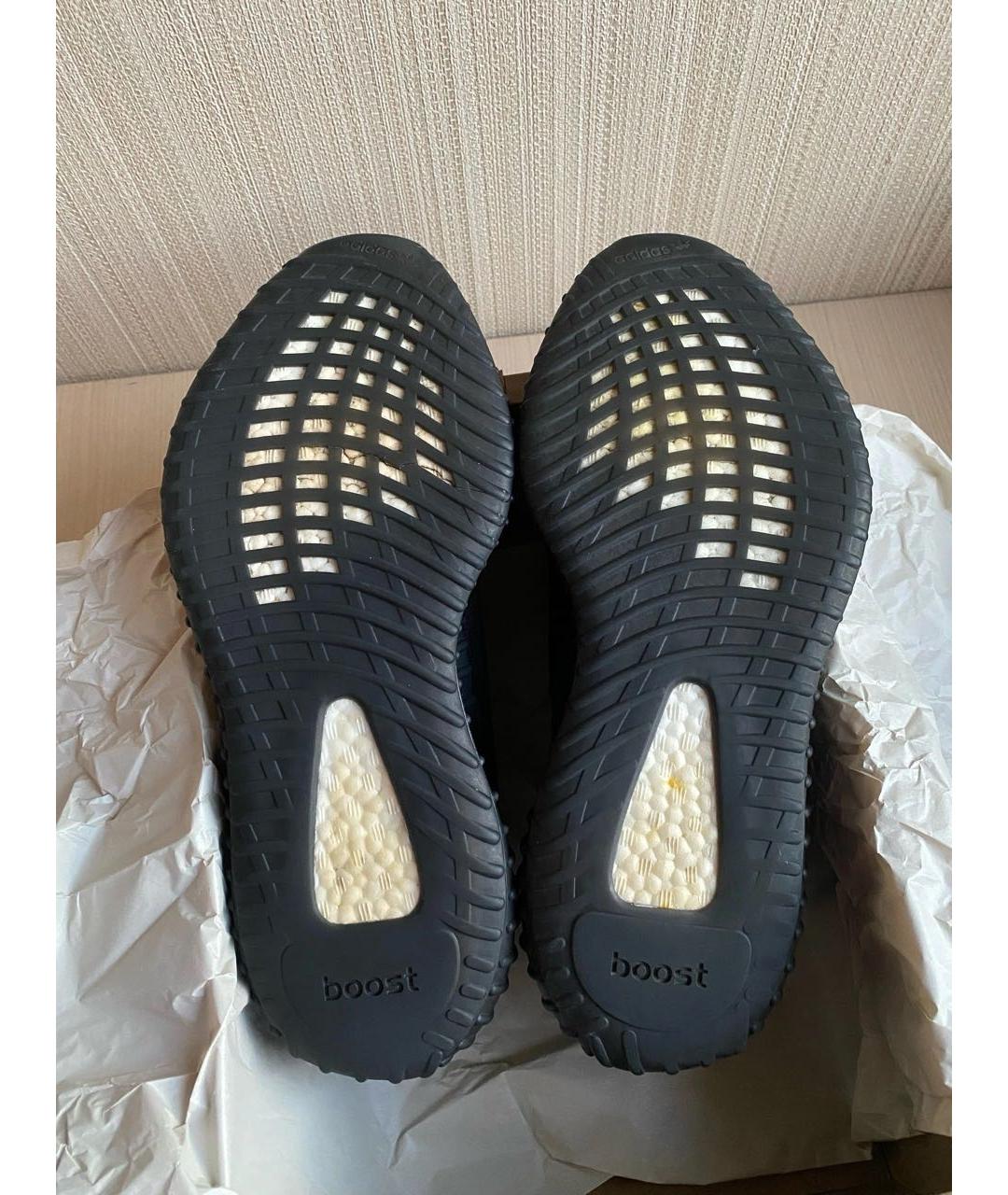 ADIDAS YEEZY Черные текстильные низкие кроссовки / кеды, фото 5
