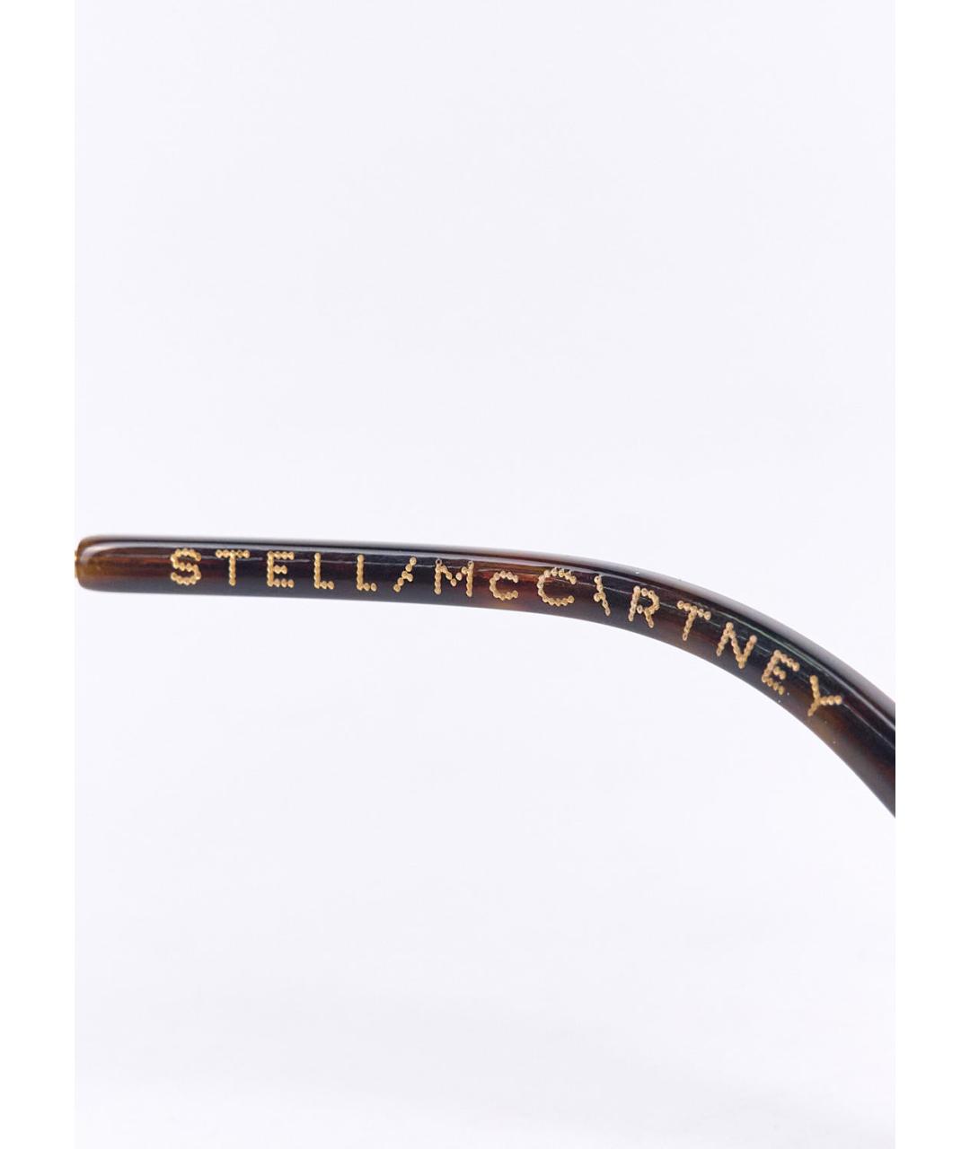 STELLA MCCARTNEY Золотые металлические солнцезащитные очки, фото 5