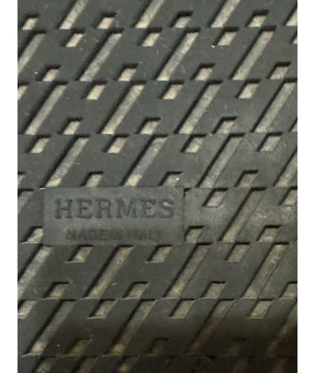 HERMES Коричневые кожаные сандалии, фото 4
