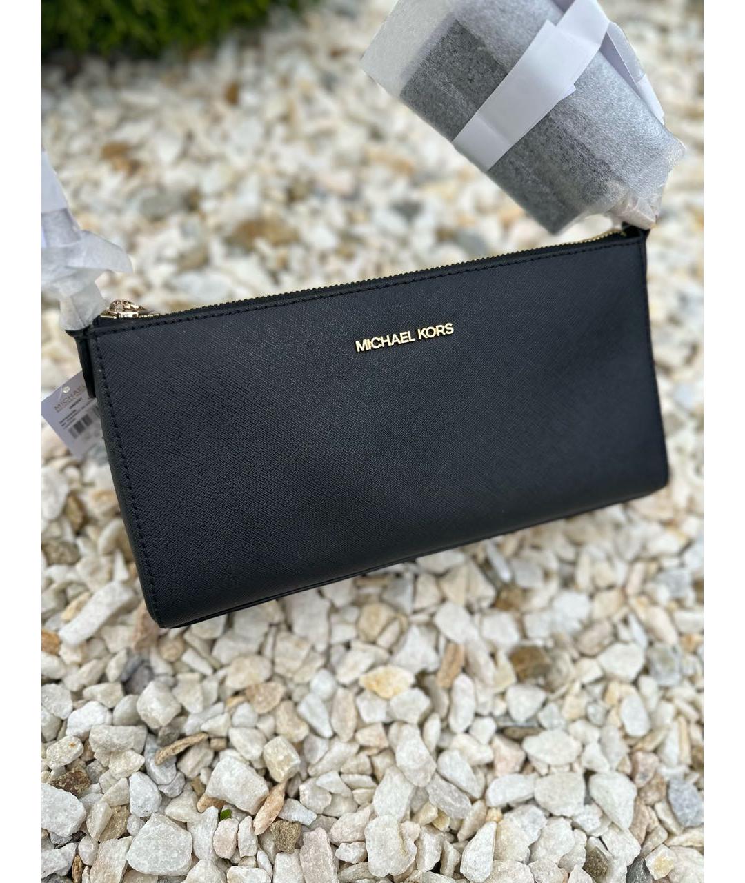 MICHAEL KORS Черная кожаная сумка с короткими ручками, фото 6