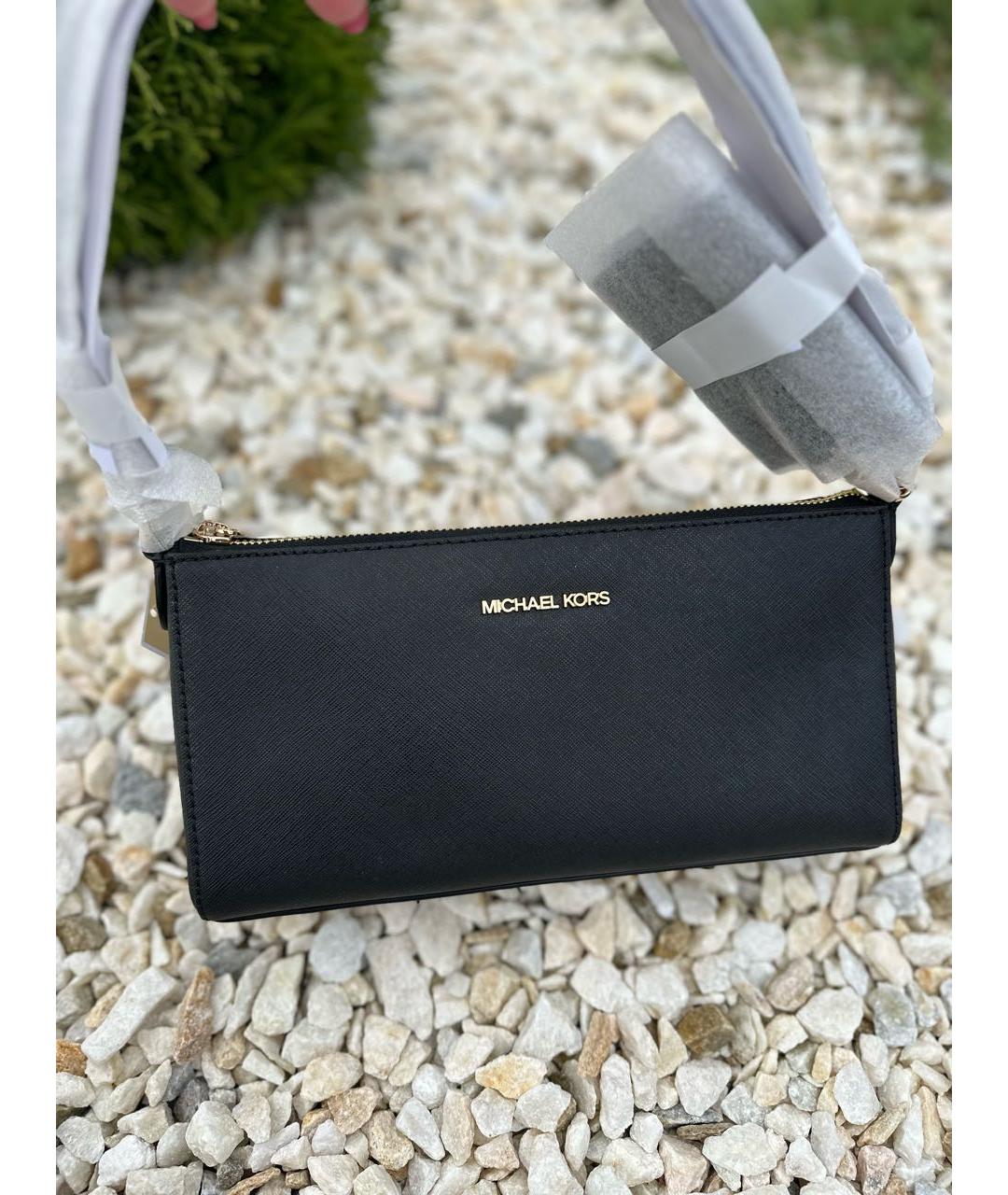 MICHAEL KORS Черная кожаная сумка с короткими ручками, фото 5