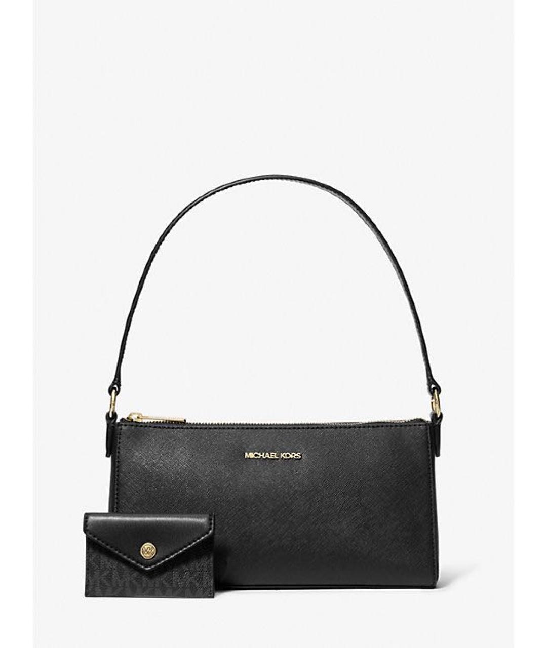MICHAEL KORS Черная кожаная сумка с короткими ручками, фото 9