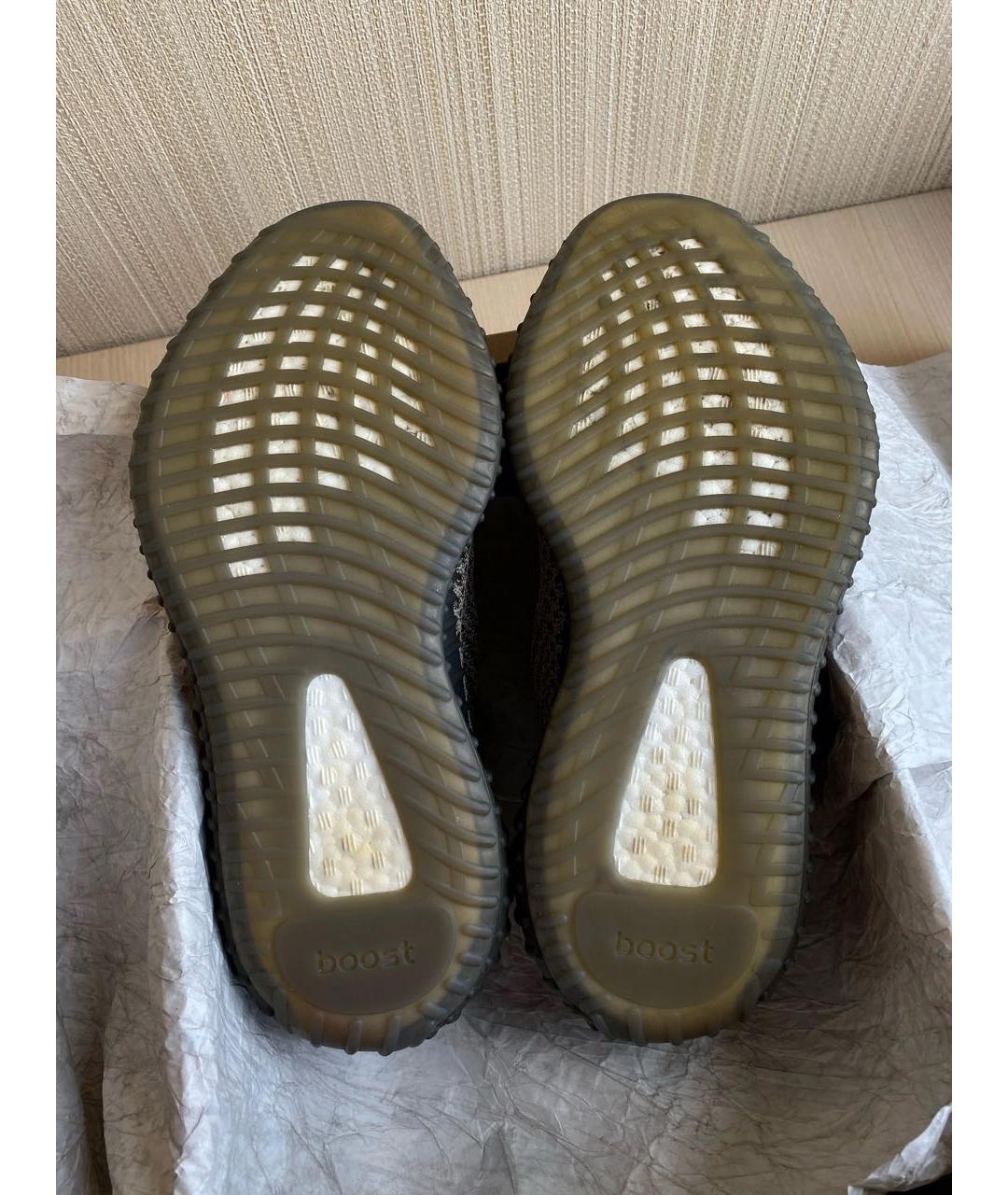 ADIDAS YEEZY Серые текстильные низкие кроссовки / кеды, фото 4