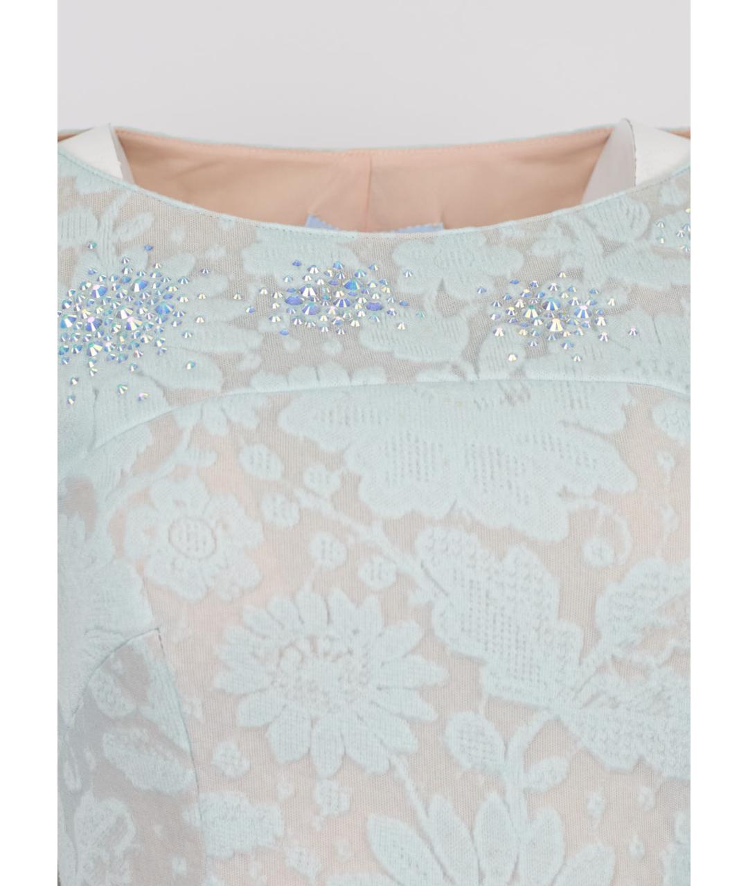BLUMARINE Голубое ацетатное повседневное платье, фото 3
