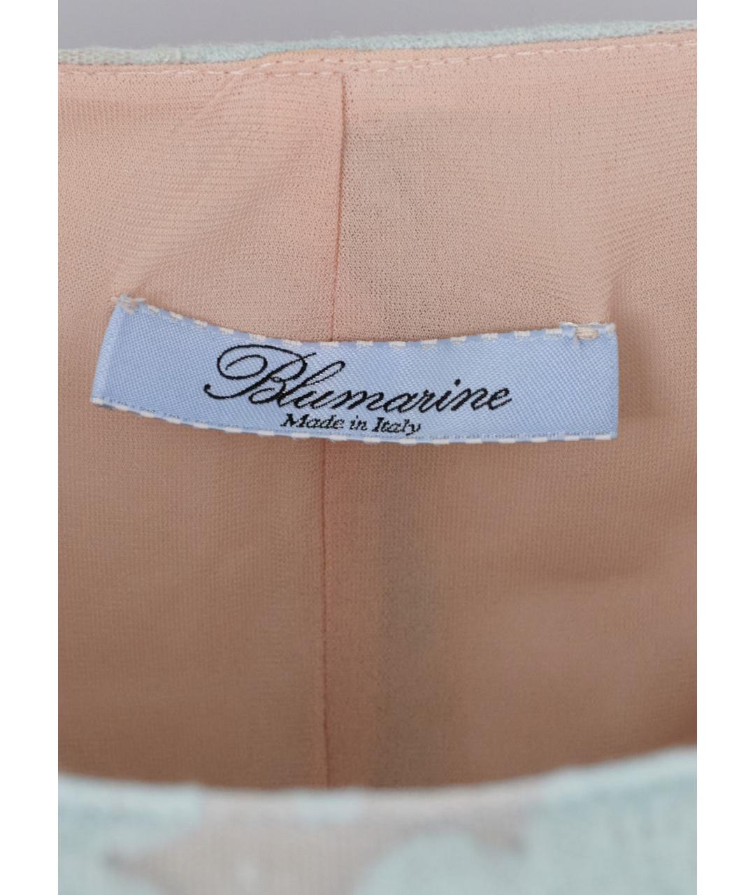 BLUMARINE Голубое ацетатное повседневное платье, фото 4
