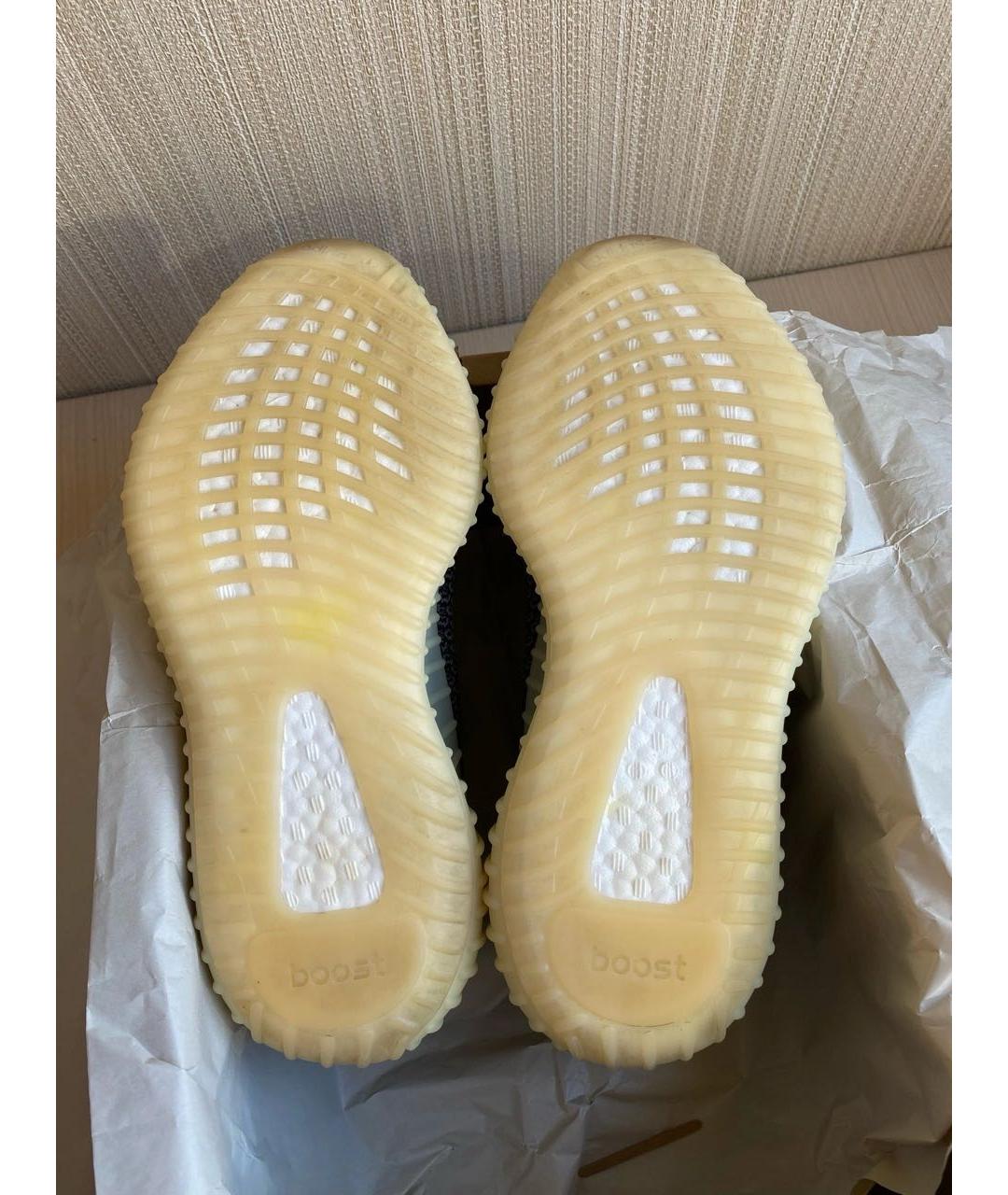 ADIDAS YEEZY Серые текстильные низкие кроссовки / кеды, фото 4
