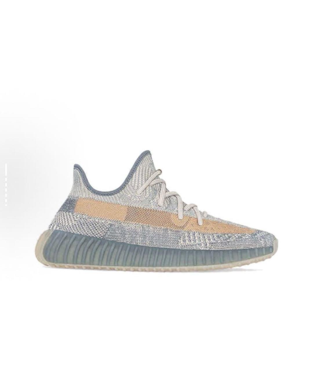 ADIDAS YEEZY Серые текстильные низкие кроссовки / кеды, фото 5
