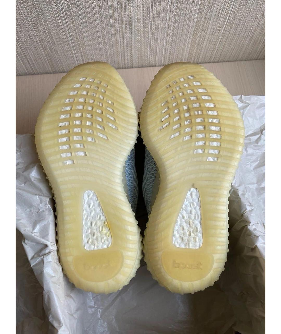 ADIDAS YEEZY Бирюзовые текстильные низкие кроссовки / кеды, фото 5