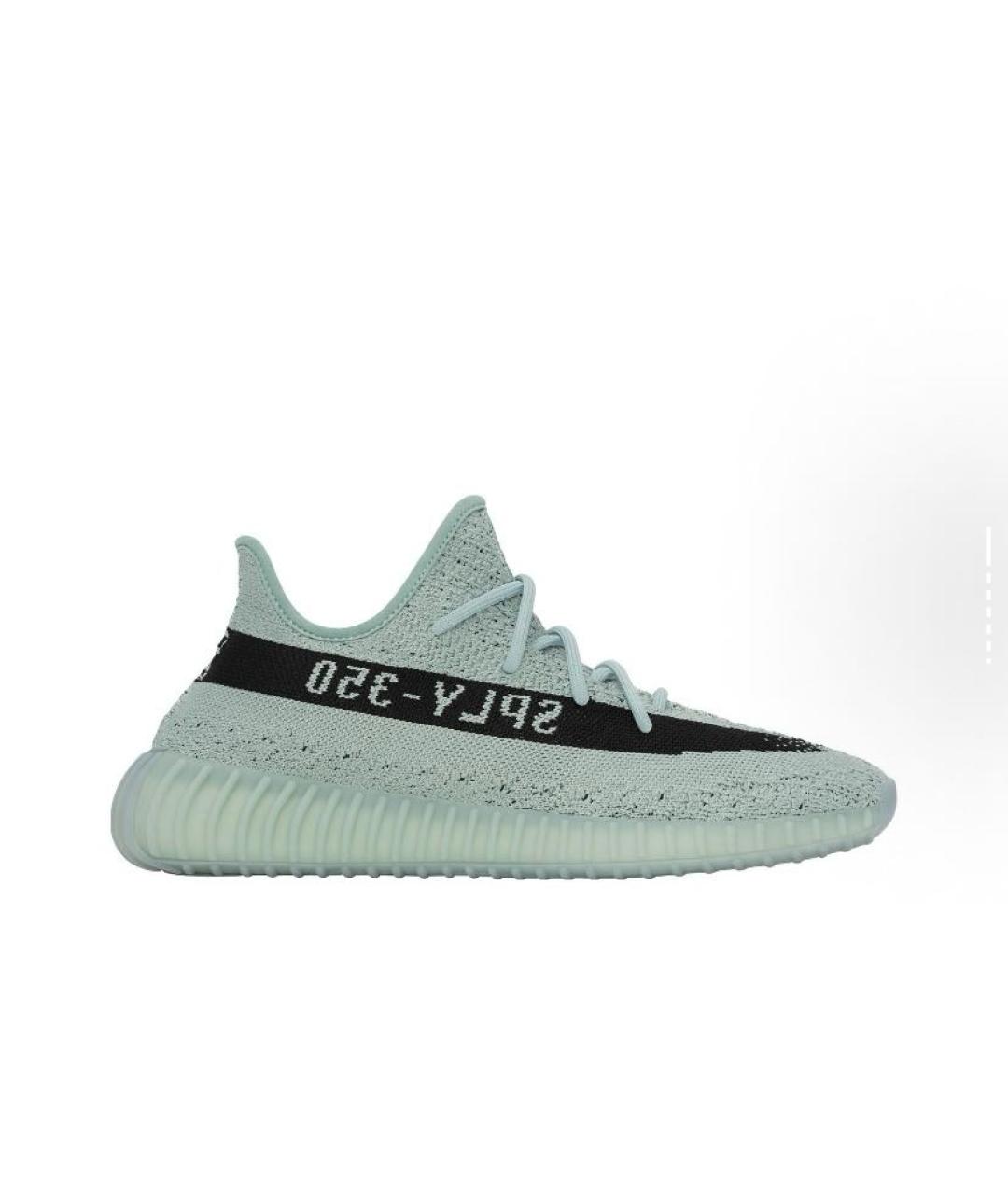 ADIDAS YEEZY Бирюзовые текстильные низкие кроссовки / кеды, фото 6