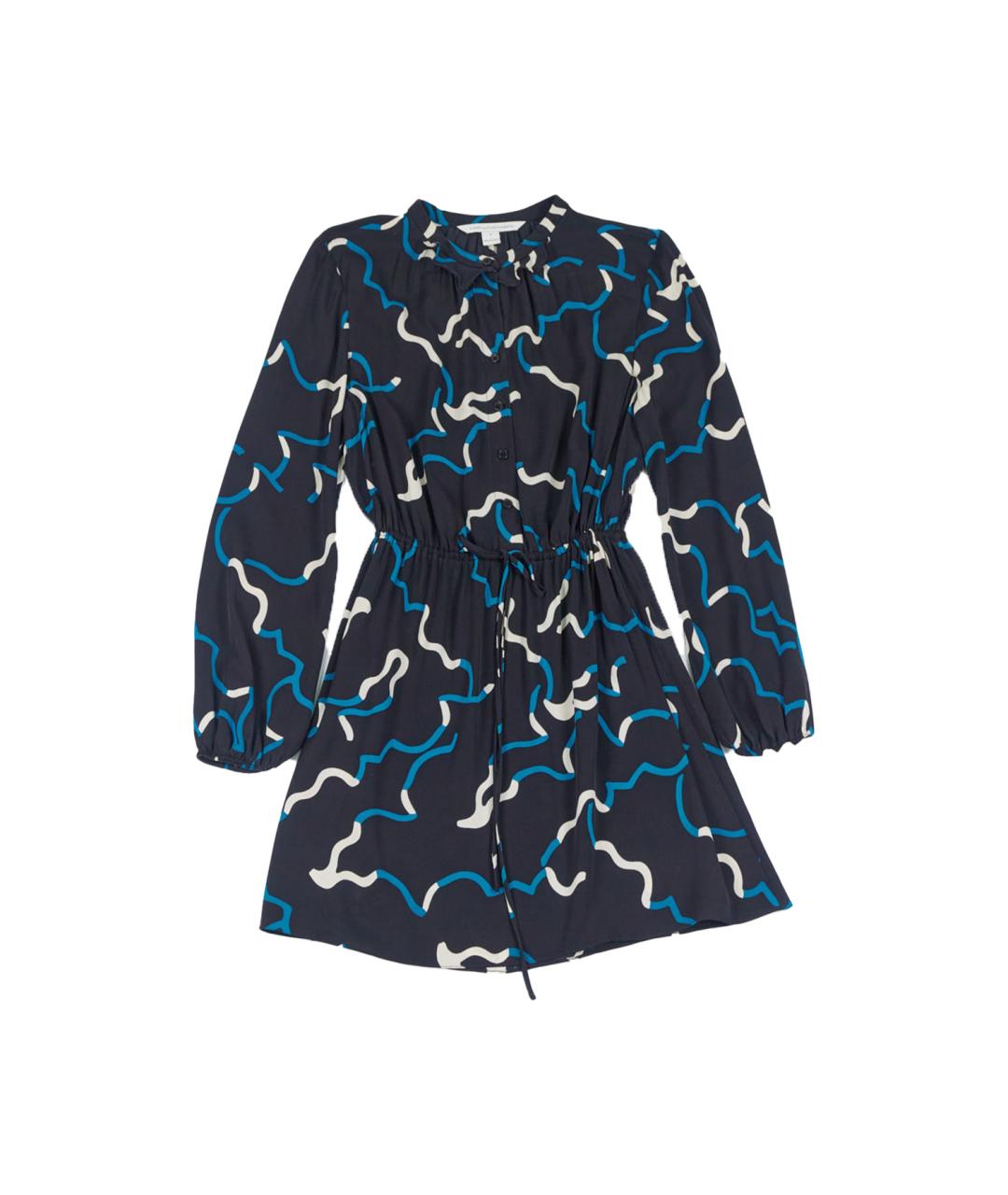 DIANE VON FURSTENBERG Черное шелковое повседневное платье, фото 1