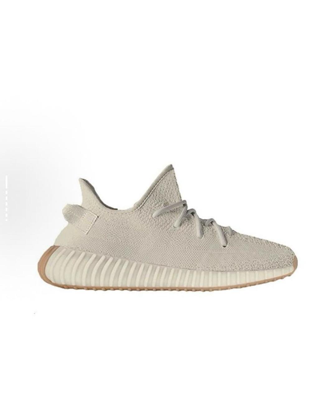 ADIDAS YEEZY Бежевые текстильные низкие кроссовки / кеды, фото 6