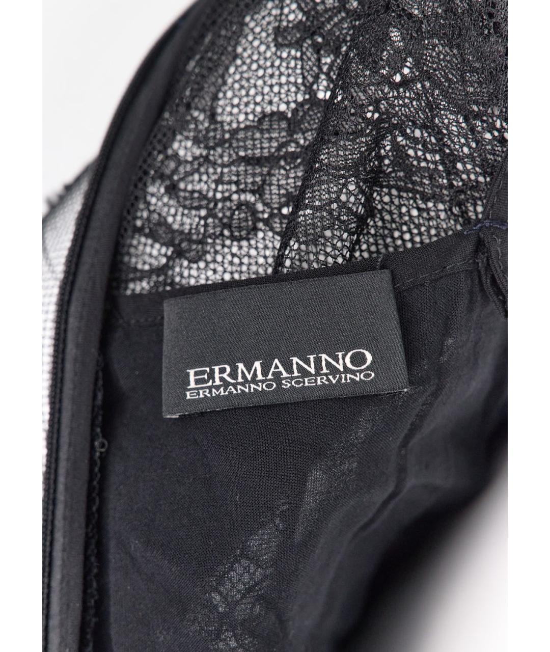 ERMANNO SCERVINO Черное полиамидовое коктейльное платье, фото 5