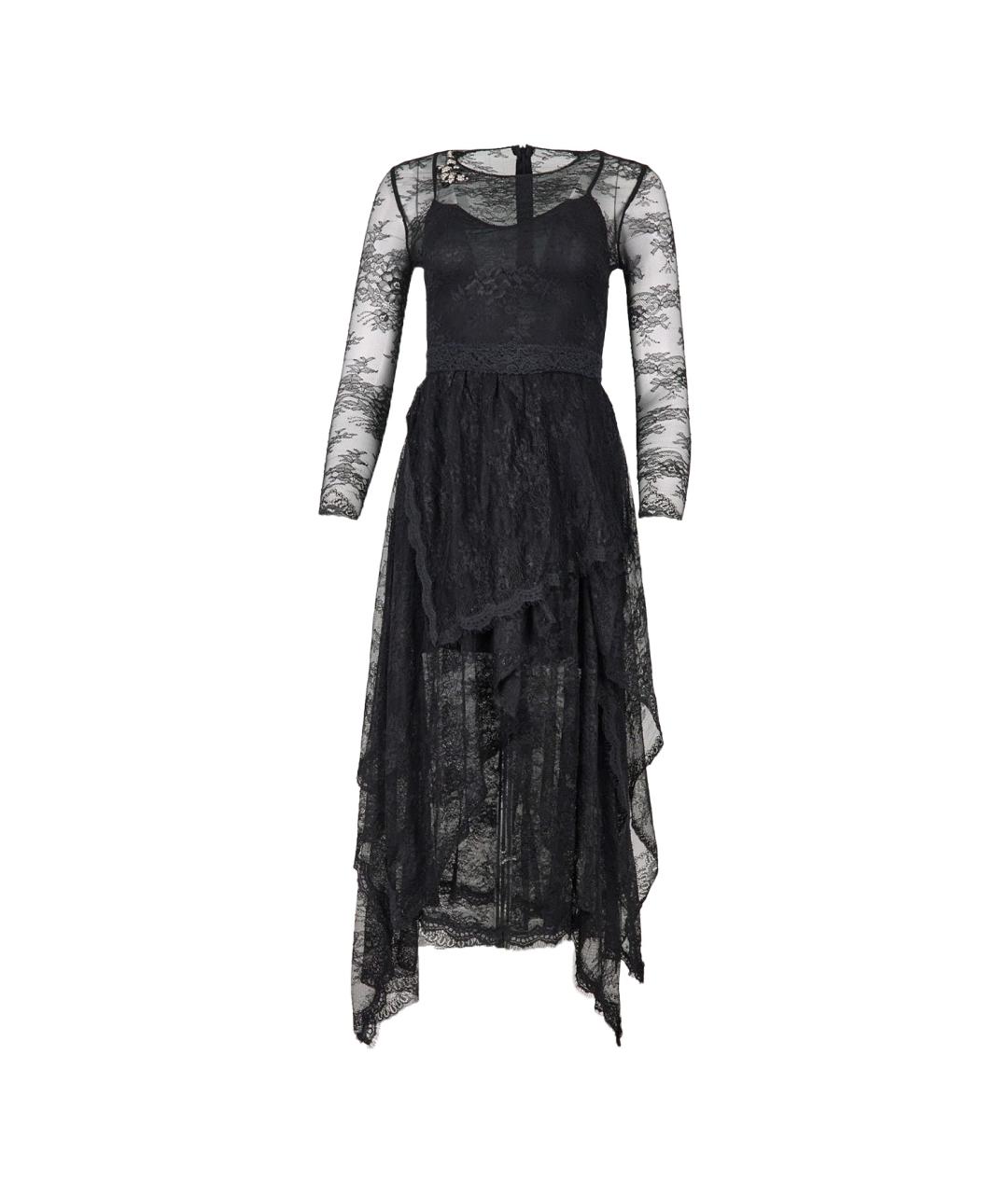 ERMANNO SCERVINO Черное полиамидовое коктейльное платье, фото 1