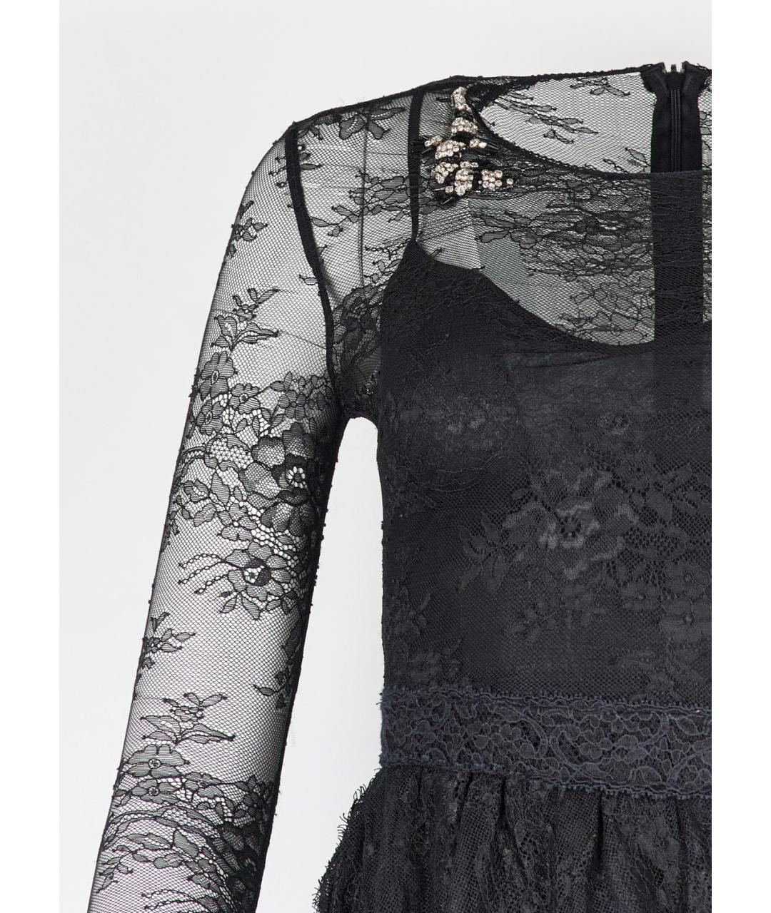 ERMANNO SCERVINO Черное полиамидовое коктейльное платье, фото 2