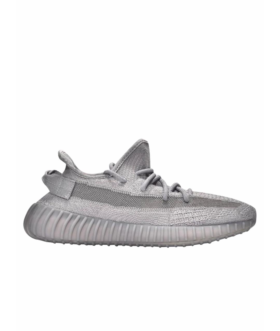ADIDAS YEEZY Серые текстильные низкие кроссовки / кеды, фото 1