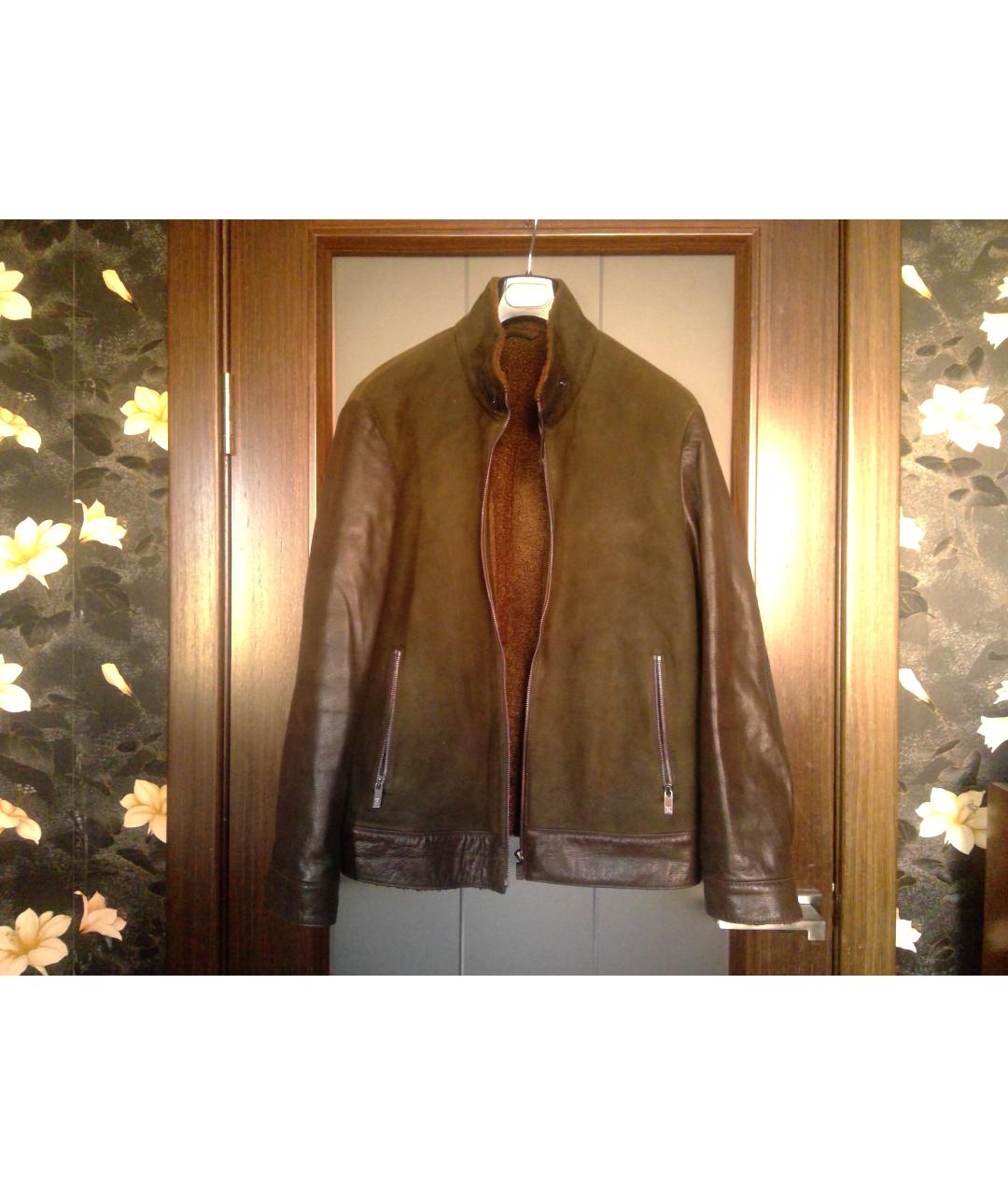 ZEGNA Коричневая замшевая дубленка/шуба, фото 10