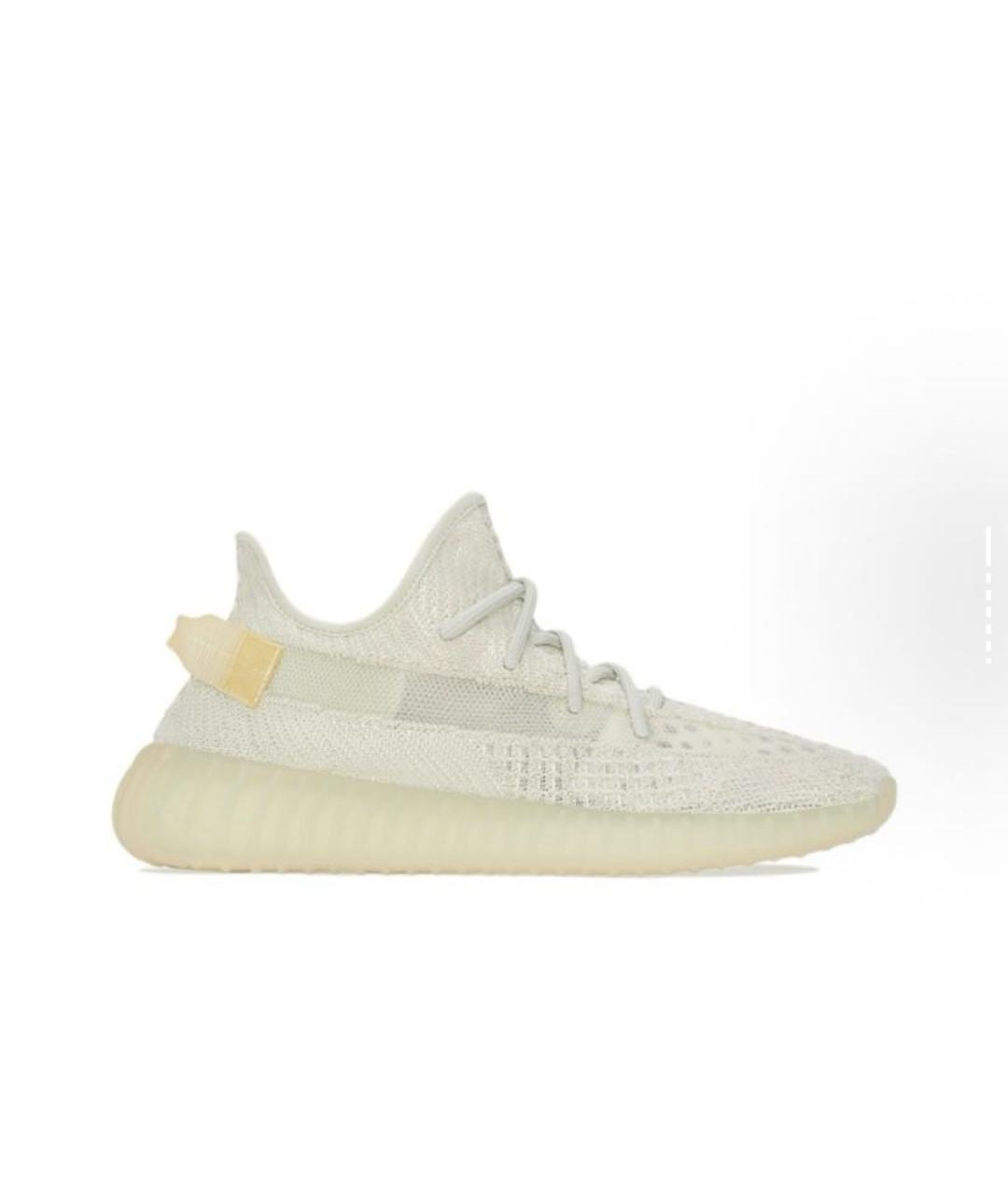 ADIDAS YEEZY Бежевые текстильные низкие кроссовки / кеды, фото 6