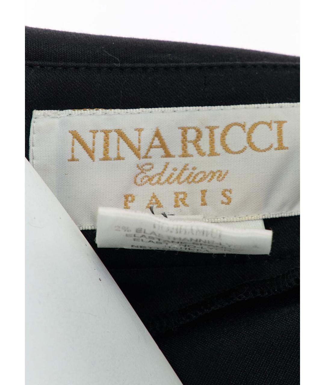 NINA RICCI Черное хлопковое коктейльное платье, фото 4