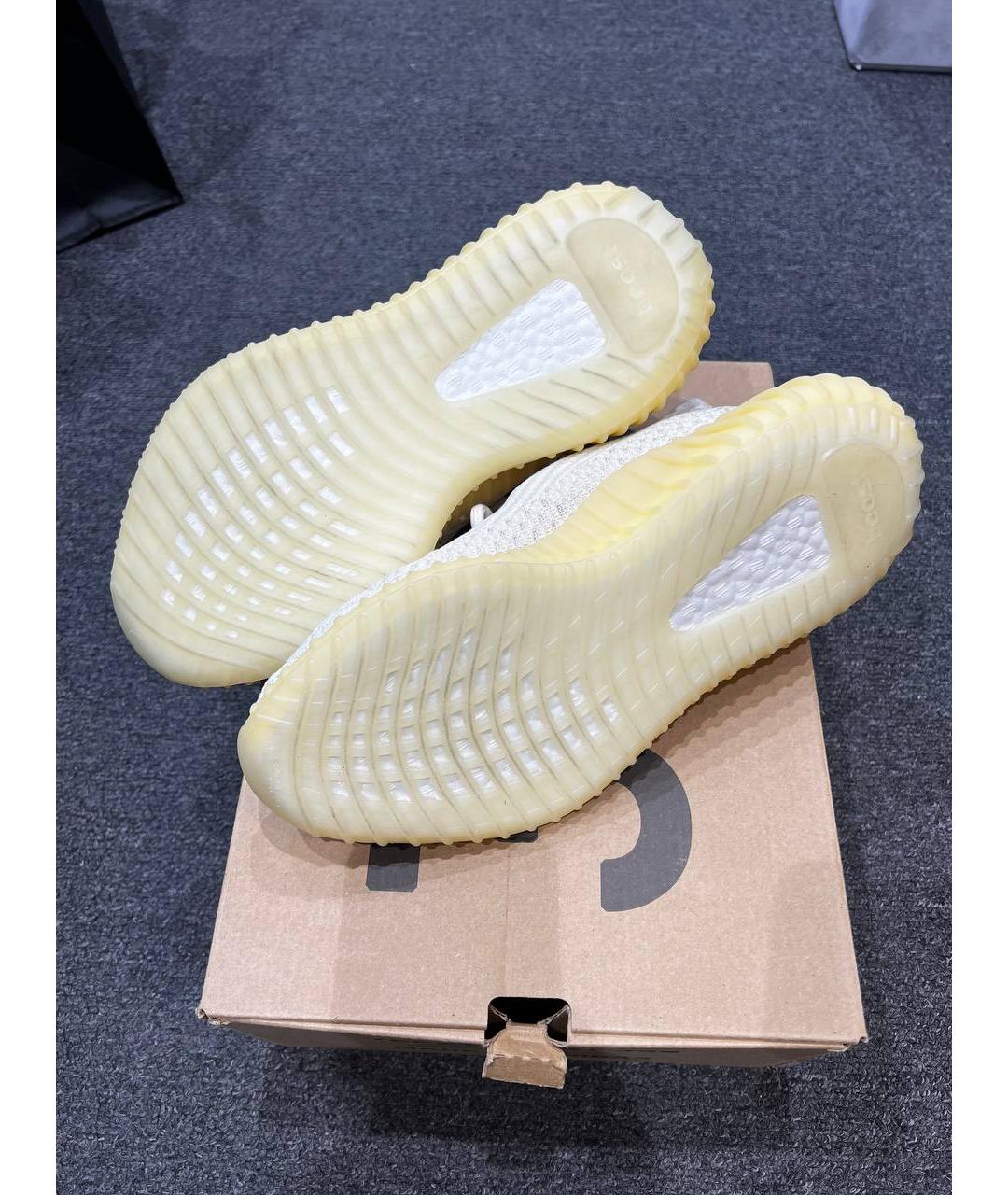 ADIDAS YEEZY Бежевые текстильные кроссовки, фото 4