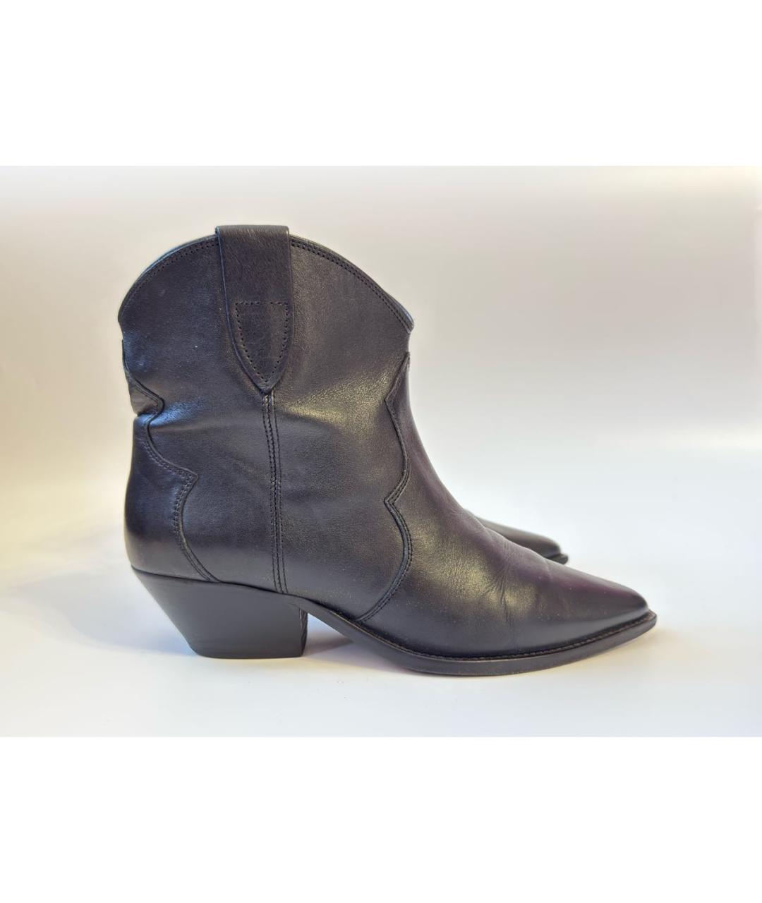 ISABEL MARANT Черные кожаные полусапоги, фото 5