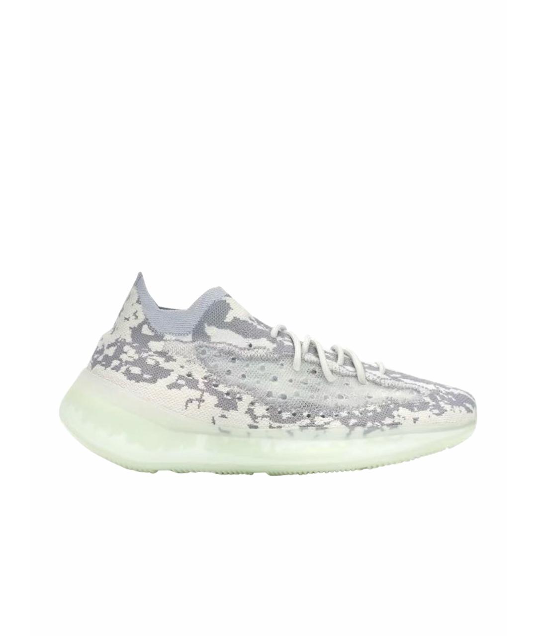 ADIDAS YEEZY Белые текстильные низкие кроссовки / кеды, фото 1