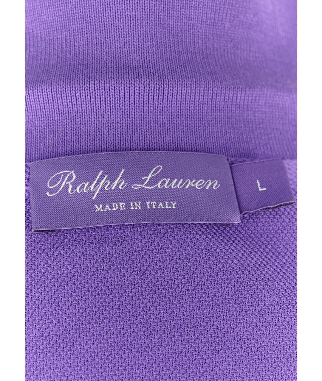 RALPH LAUREN Фиолетовое хлопковое поло с коротким рукавом, фото 5