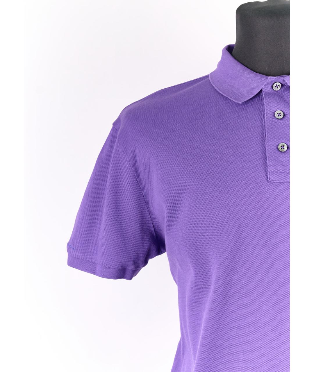 RALPH LAUREN Фиолетовое хлопковое поло с коротким рукавом, фото 2