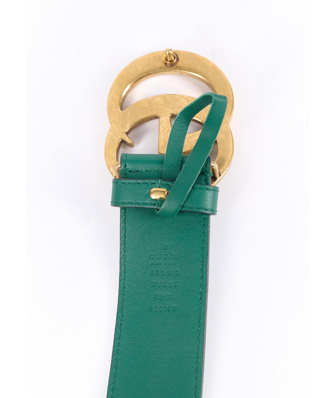 GUCCI Зеленый кожаный ремень, фото 3