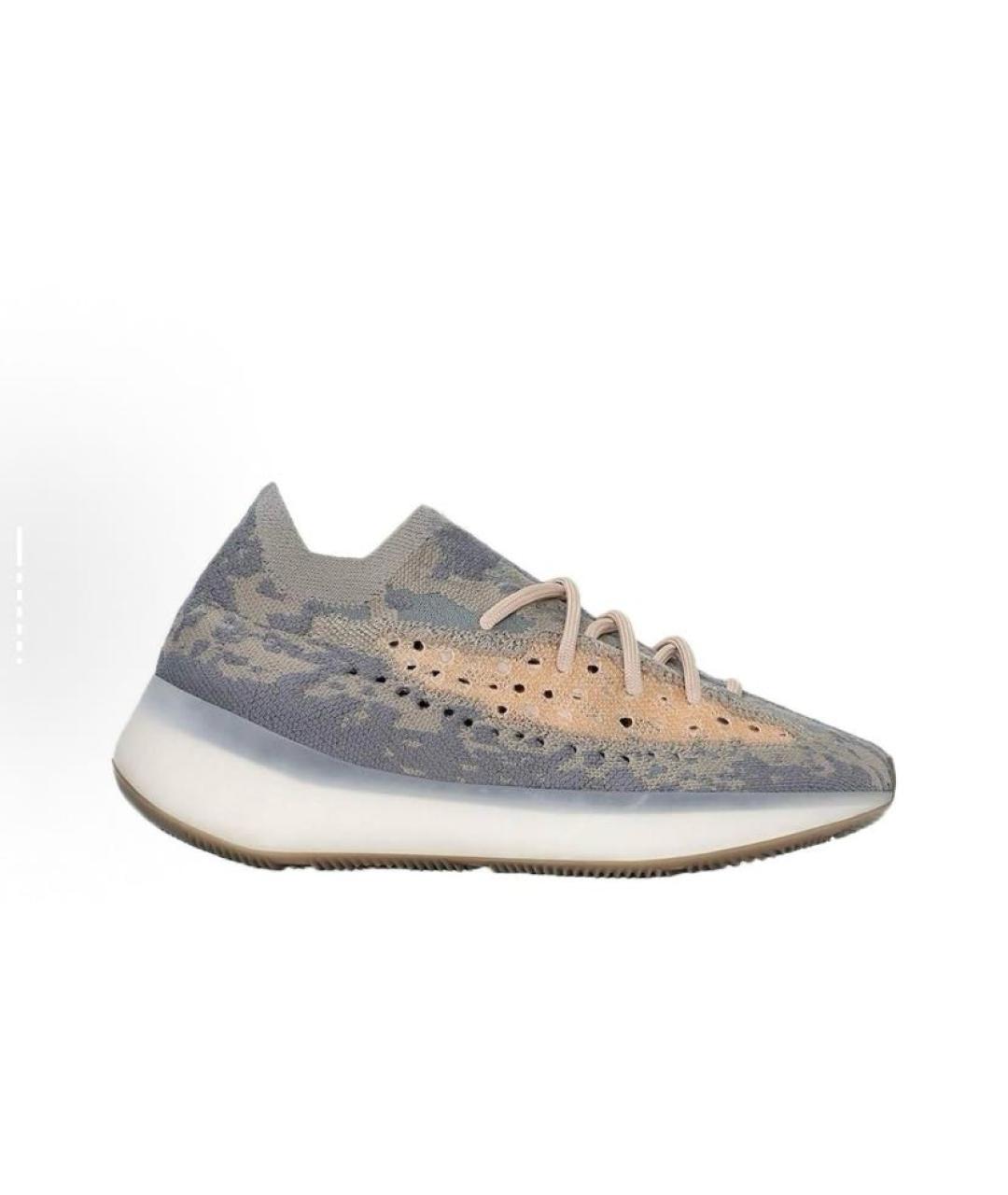 ADIDAS YEEZY Серые текстильные низкие кроссовки / кеды, фото 6